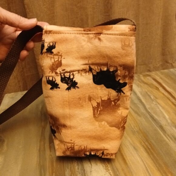 New Western Mini Pouch Sling Travel Bag Crossbody Deer Elk Tribal Sarape stripe - Picture 7 of 16